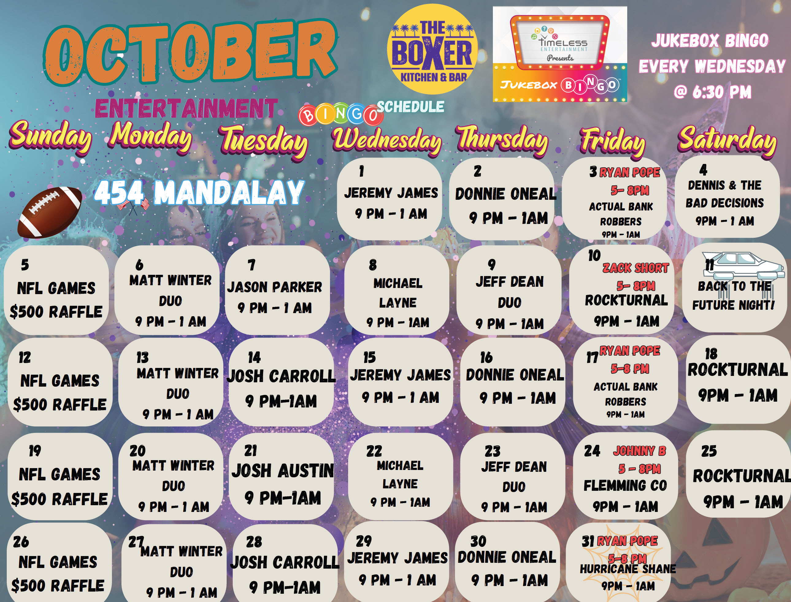 Mandalay Events Calendar